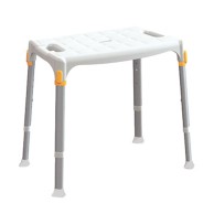 Adjustable King Shower Chair For Disabled People In White Polyethylene
