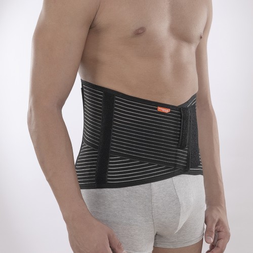 Rumpfstreben - Easyco Basic Elastisches Lendenkorsettband In Schwarz