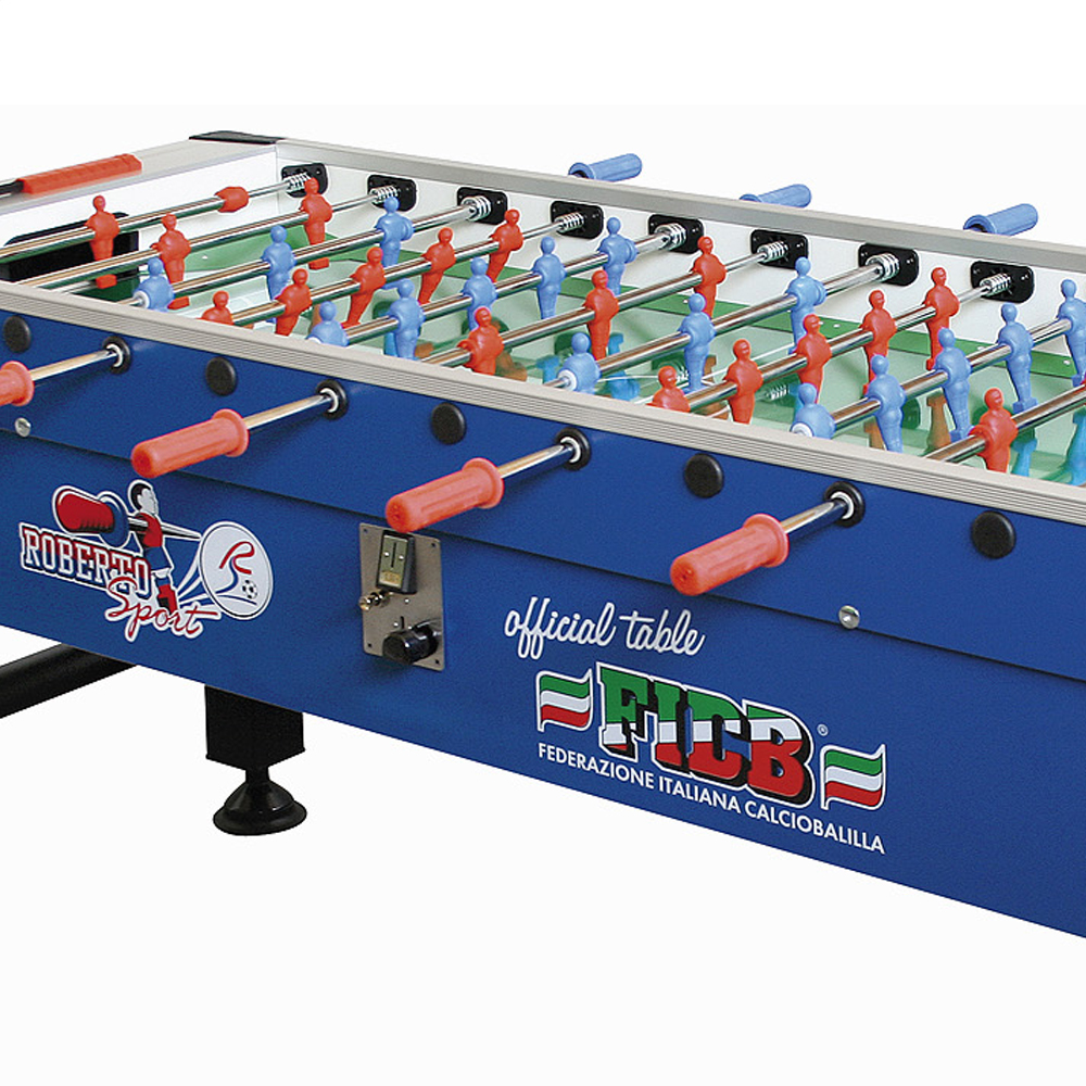 Indoor football table - Roberto Sport Calciobalilla Biliardino Champion Six Balilla Professionale Aste Rientranti E Gettoniera
