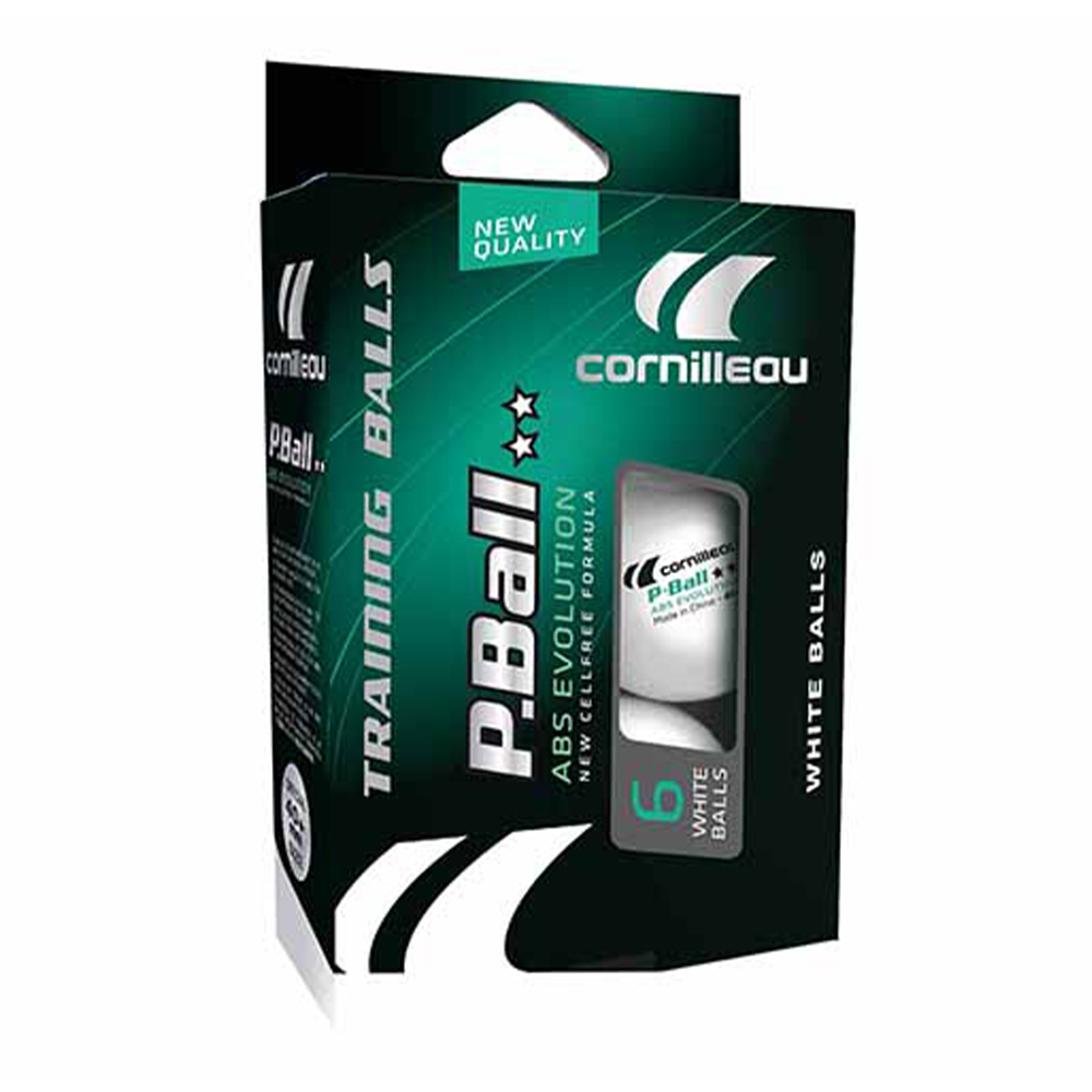 Ping Pong Accessories - Cornilleau Table Tennis Balls P-ball Abs Evolution 2ittf 6 Pieces