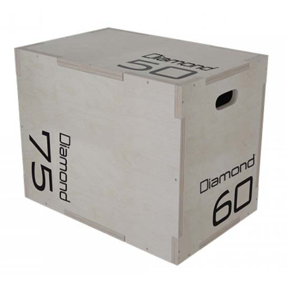 Plyometric platforms - Diamond Plyometric Plyo Box Natural Wood For Fitness And Pilates
