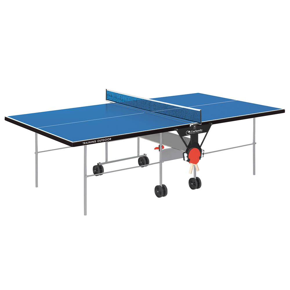 Ping Pong Tables - Garlando Training Outdoor Ping Pong Table With Wheels For Outdoor