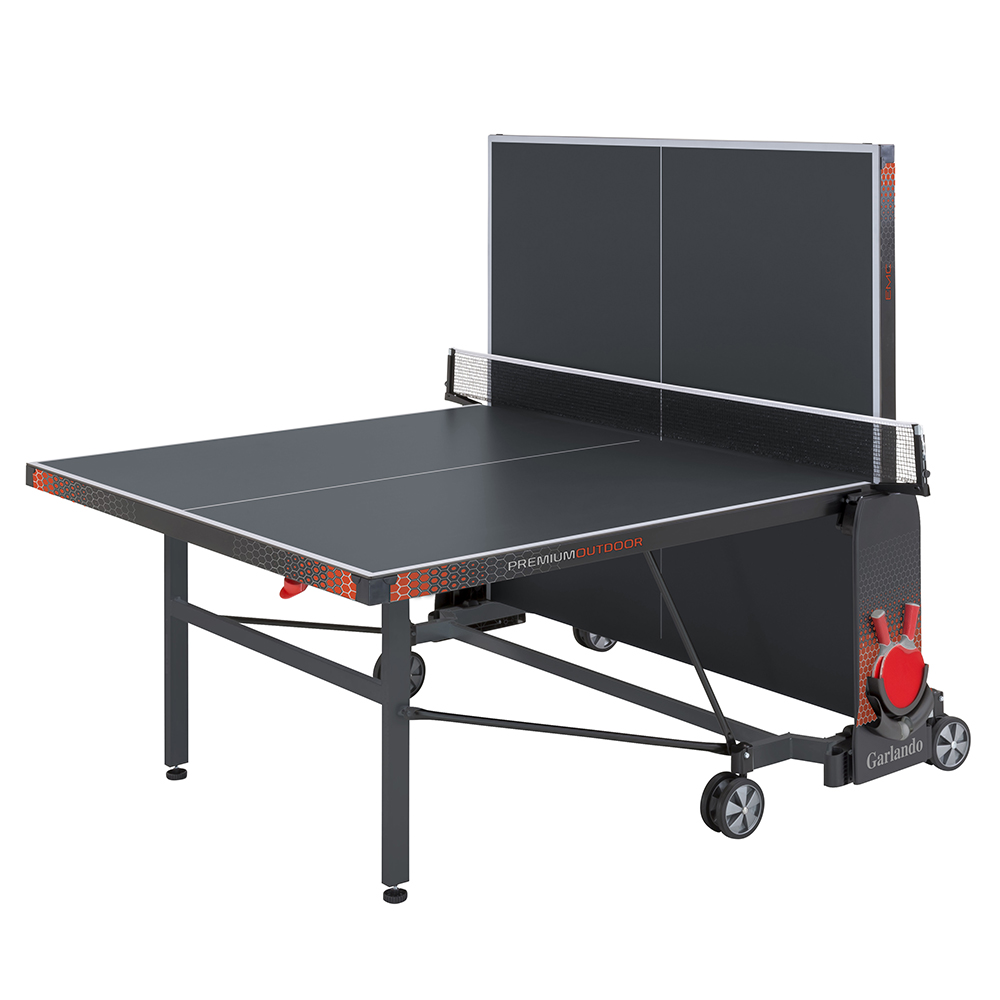 Ping Pong Tables - Garlando Premium Outdoor Ping Pong Table With Wheels For Outdoors