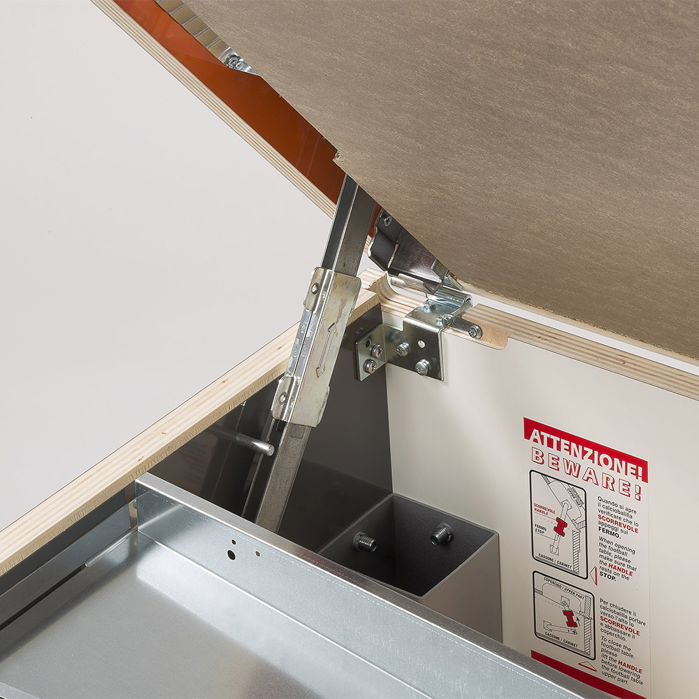 Indoor football table - Garlando Maracanà White Professional Table Football Table With Outgoing Rods And Coin Mechanism