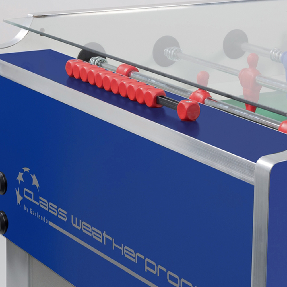 Tischkicker im Freien - Garlando Calciobalilla Calcetto Biliardino Class Weatherproof Aste Uscenti Vetro Professionale