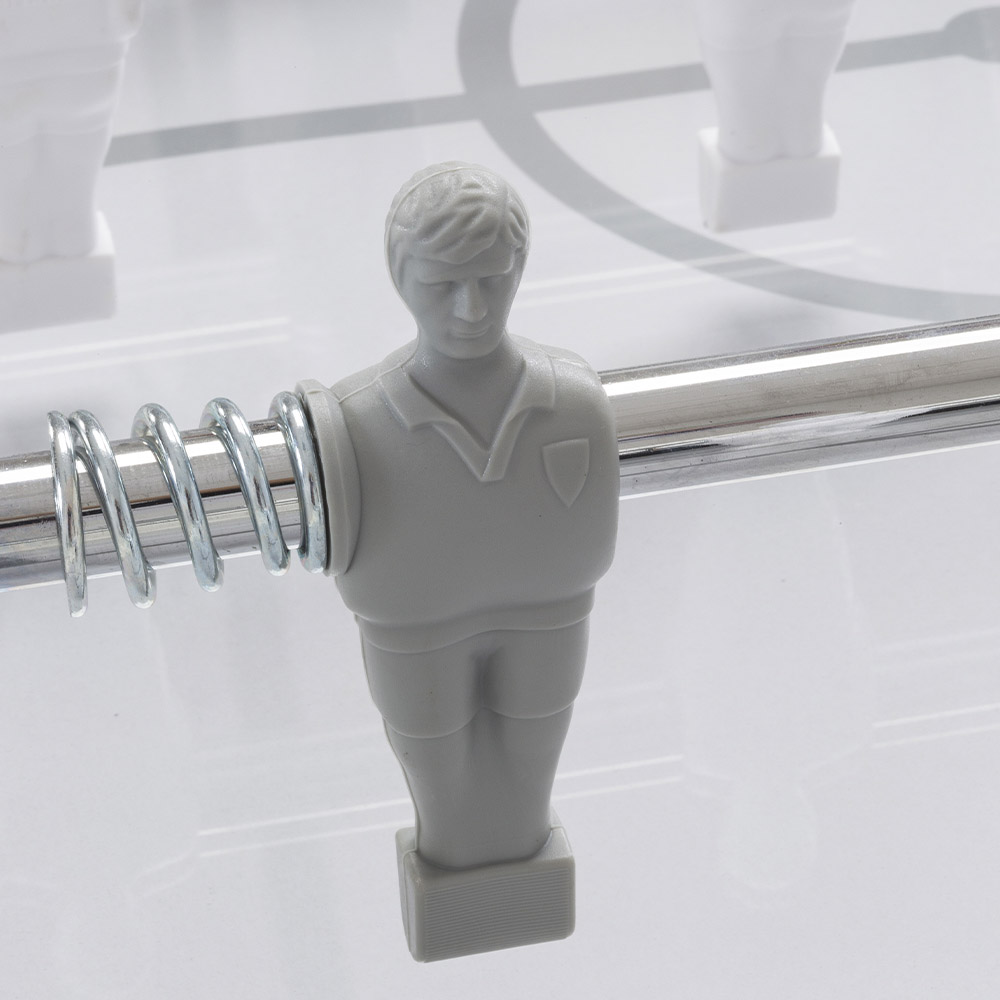 Indoor football table - Garlando Calciobalilla Calcetto Biliardino G-500 Pure White Professionale Aste Rientranti	