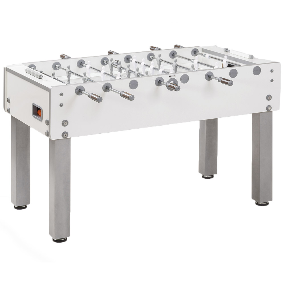 Indoor football table - Garlando Calciobalilla Calcetto Biliardino G-500 Pure White Professionale Aste Rientranti	