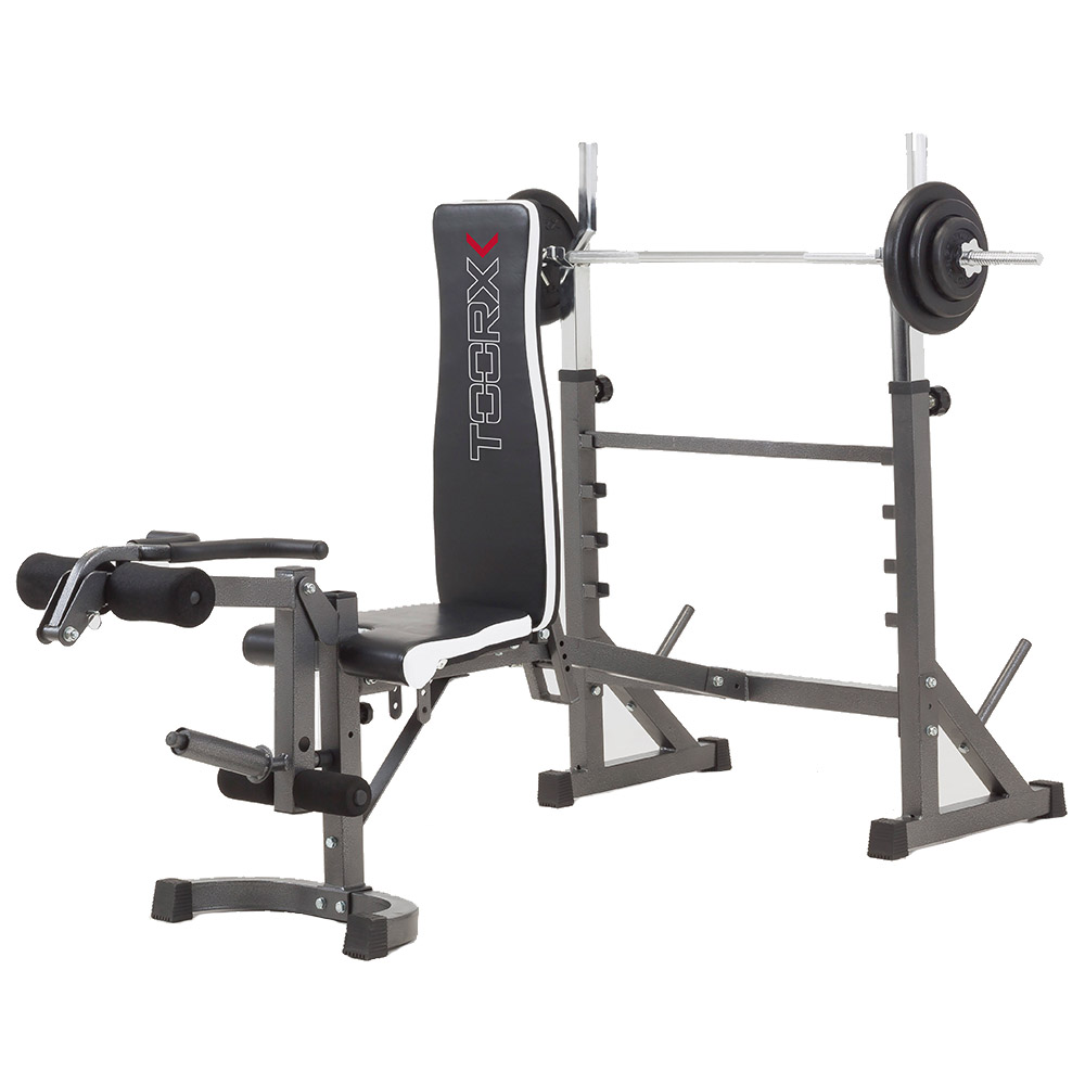 Gymnastic Benches - Toorx Bench For Barbell Wbx-90 Foldable With Leg Extension And Arm Curl