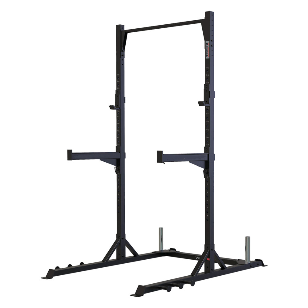 Barbell Rack - Toorx Chrono Pro Line Squat Stand Wlx-3200 With 6 Steel Bars For Bands