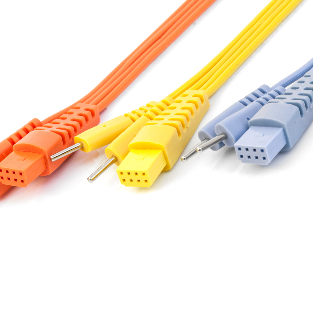 Electrostimulators Accessories - Globus Pack Of 4 Colored Cables For 4-channel Electrostimulators