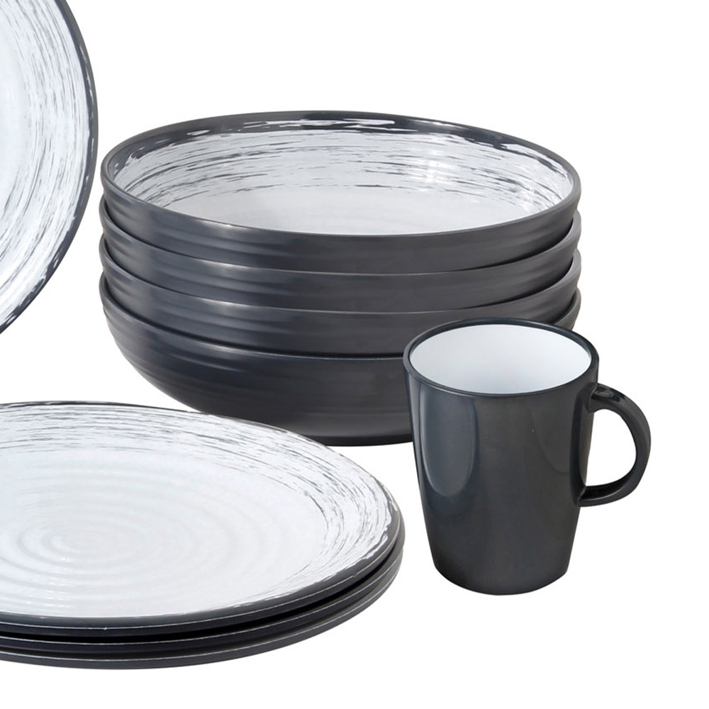 Service de table - Brunner Service De Vaisselle En Mélamine Lunch Box Granada 16pcs