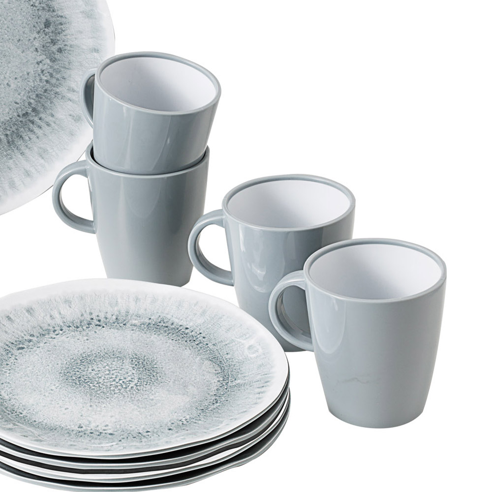 Tableware set - Brunner Melamine Dinnerware Set Lunch Box Pearl 16pcs