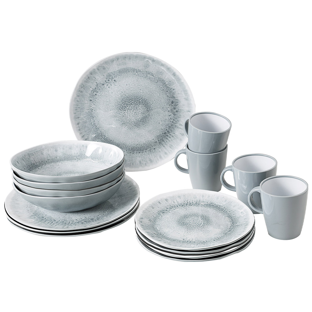 Tableware set - Brunner Melamine Dinnerware Set Lunch Box Pearl 16pcs
