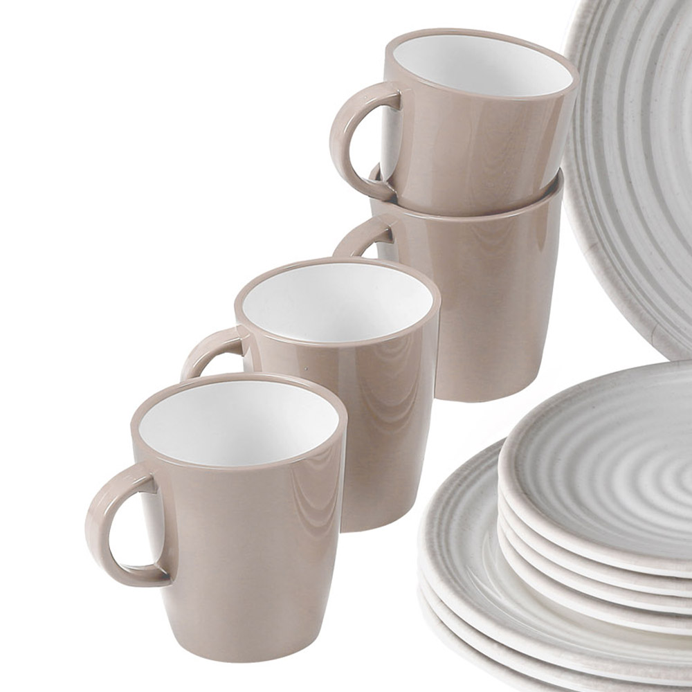 Tableware set - Brunner Melamine Dinnerware Set Lunch Box Savana 16pcs