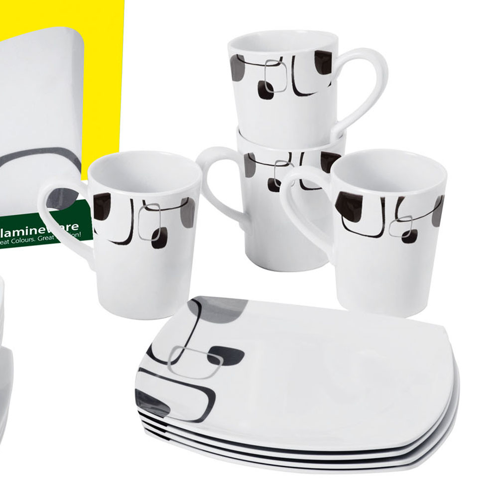 Tableware set - Brunner Set Stoviglie In Melamina Enigma 16pz