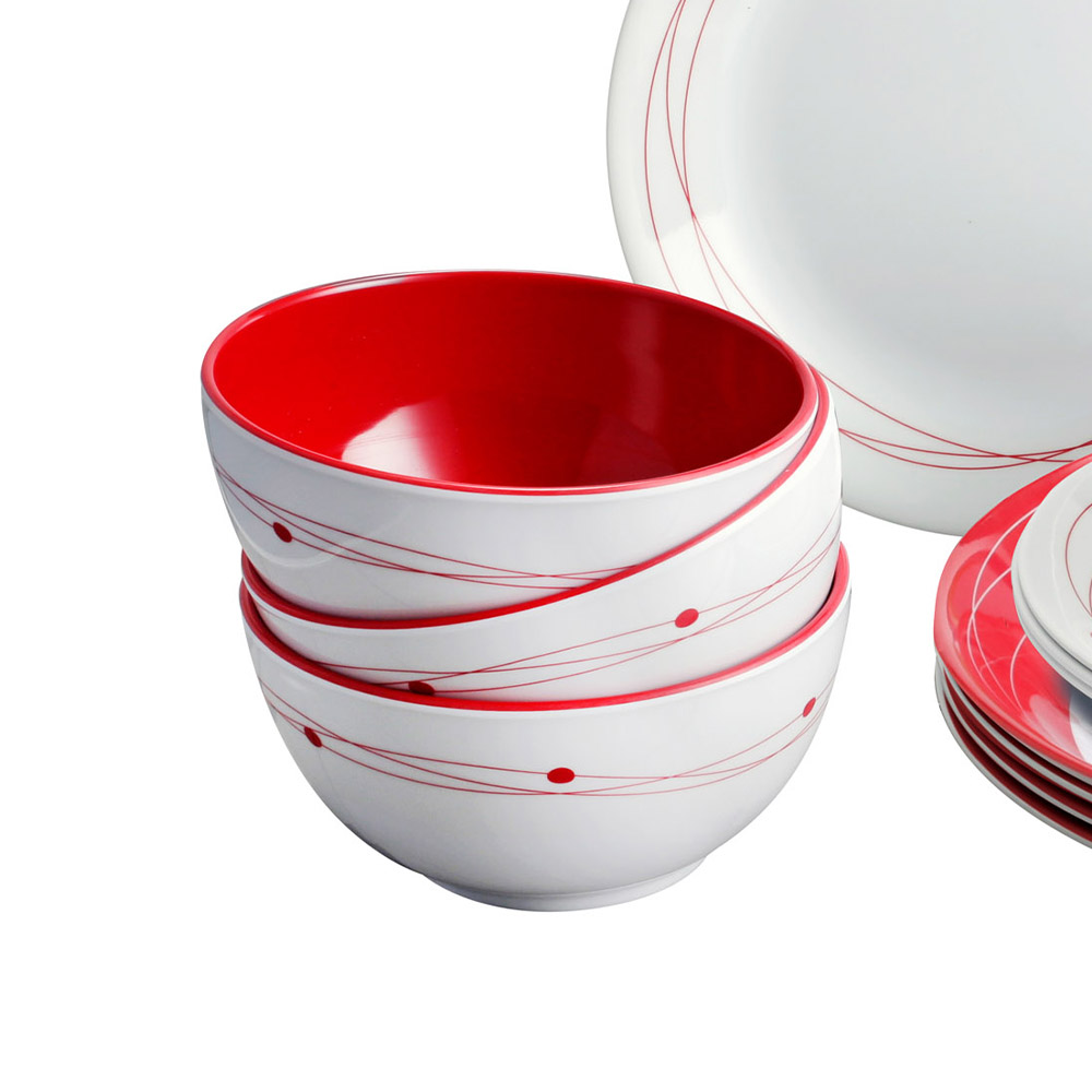 Tableware set - Brunner Midday Cosmic 12pc Melamine Dinnerware Set