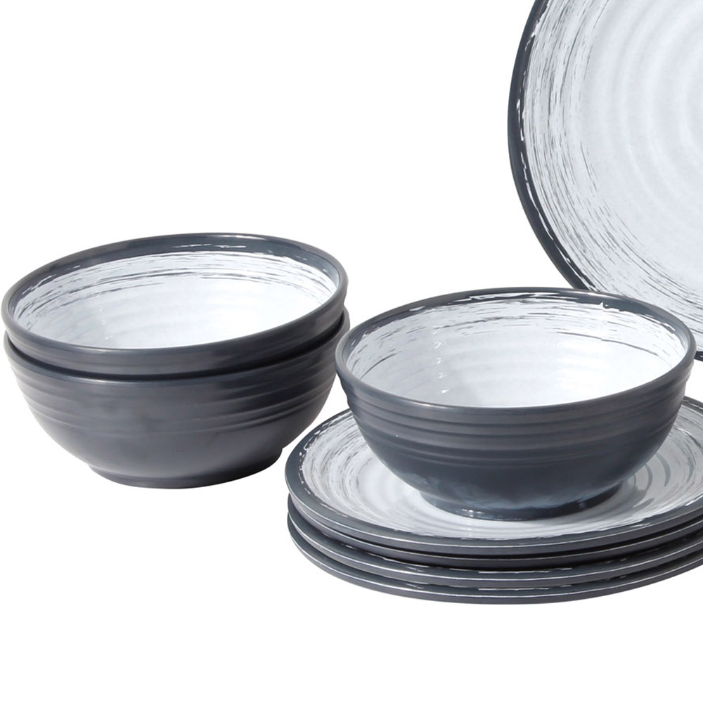 Tableware set - Brunner Midday Granada 12-piece Melamine And Mineral Powder Dinnerware Set