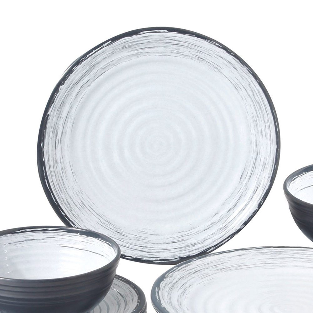 Tableware set - Brunner Midday Granada 12-piece Melamine And Mineral Powder Dinnerware Set