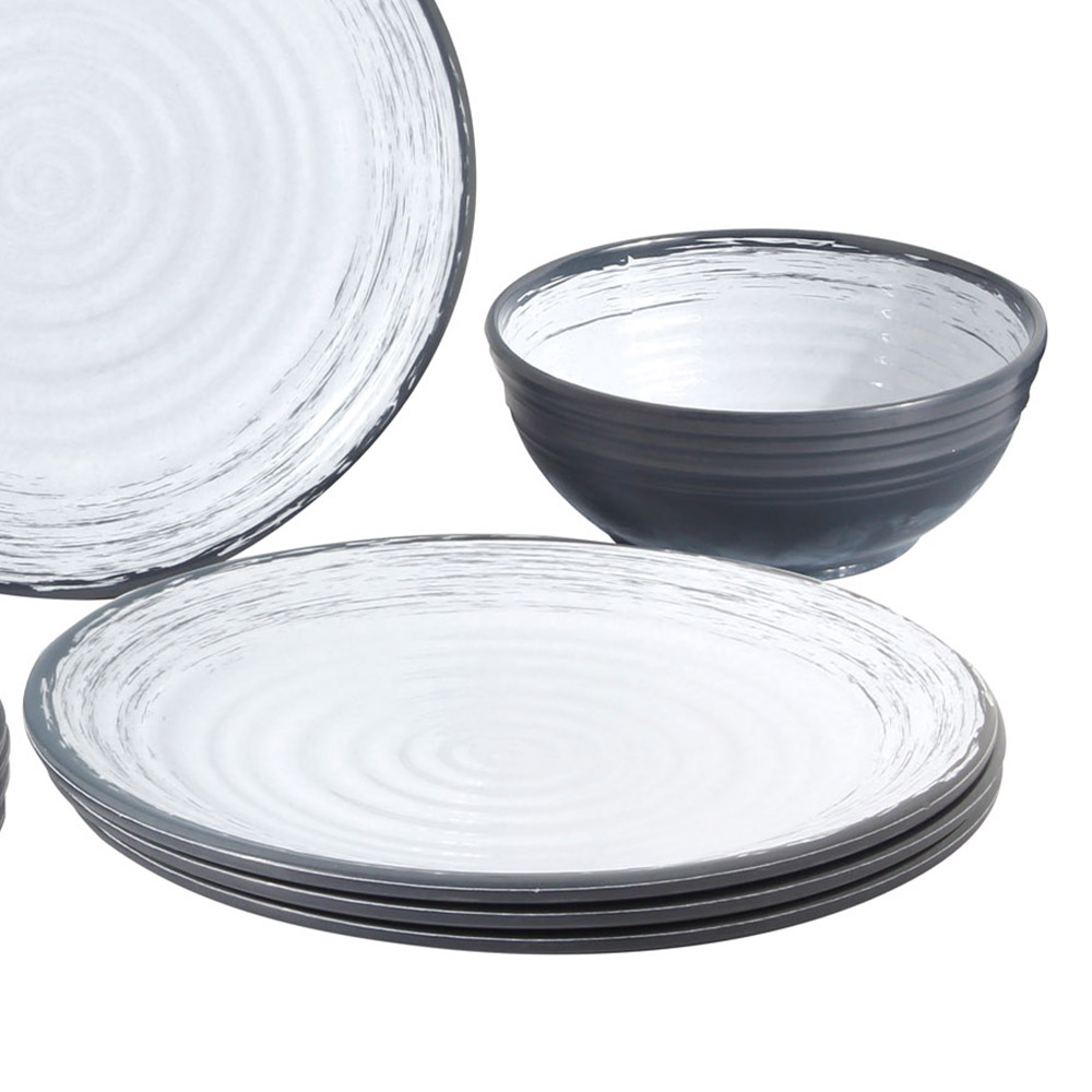 Tableware set - Brunner Midday Granada 12-piece Melamine And Mineral Powder Dinnerware Set