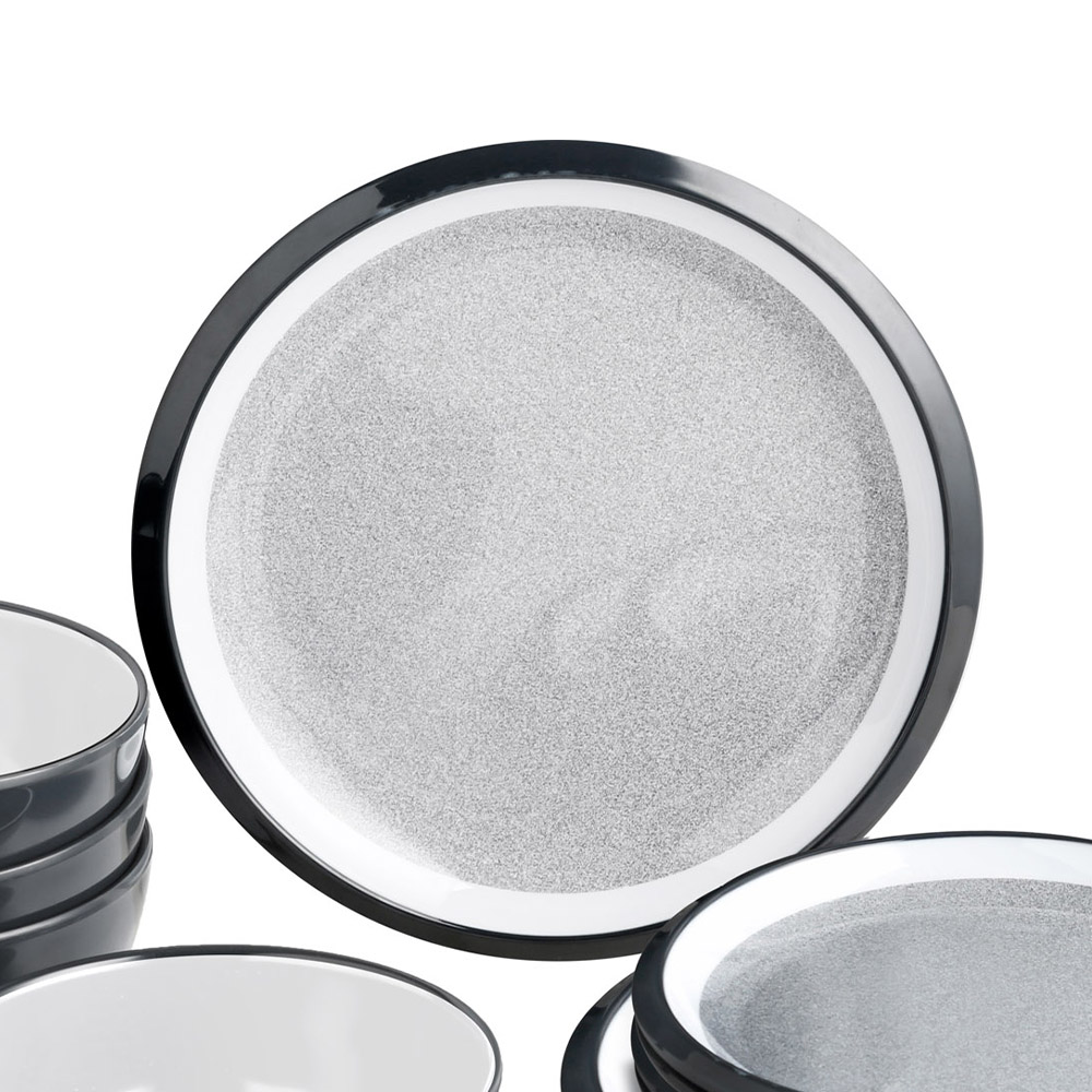 Tableware set - Brunner Midday Granyte 12-piece Melamine Dinnerware Set