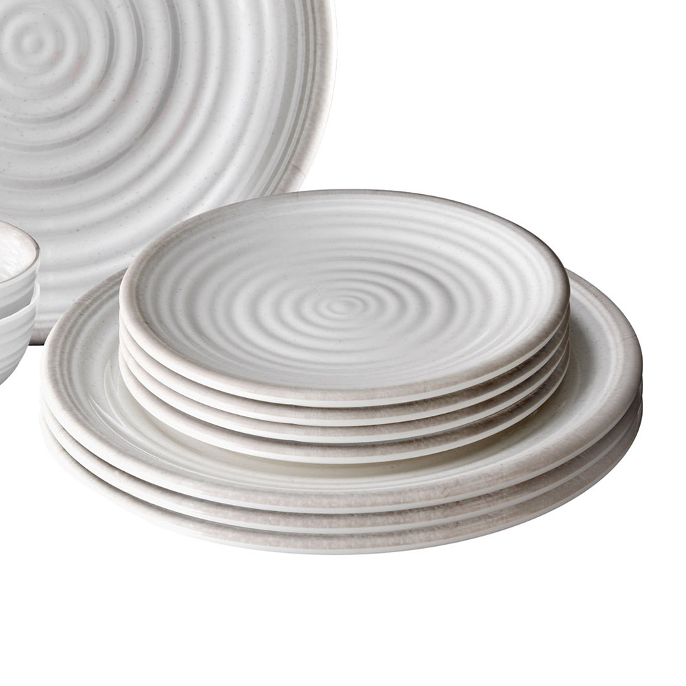 Tableware set - Brunner Melamine And Stone Crockery Set Midday Savana 12 Pieces