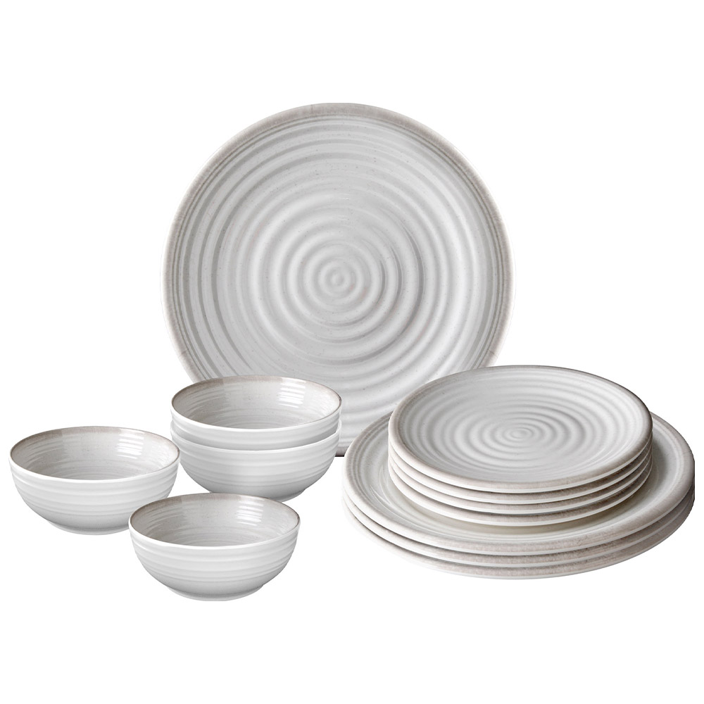 Tableware set - Brunner Melamine And Stone Crockery Set Midday Savana 12 Pieces
