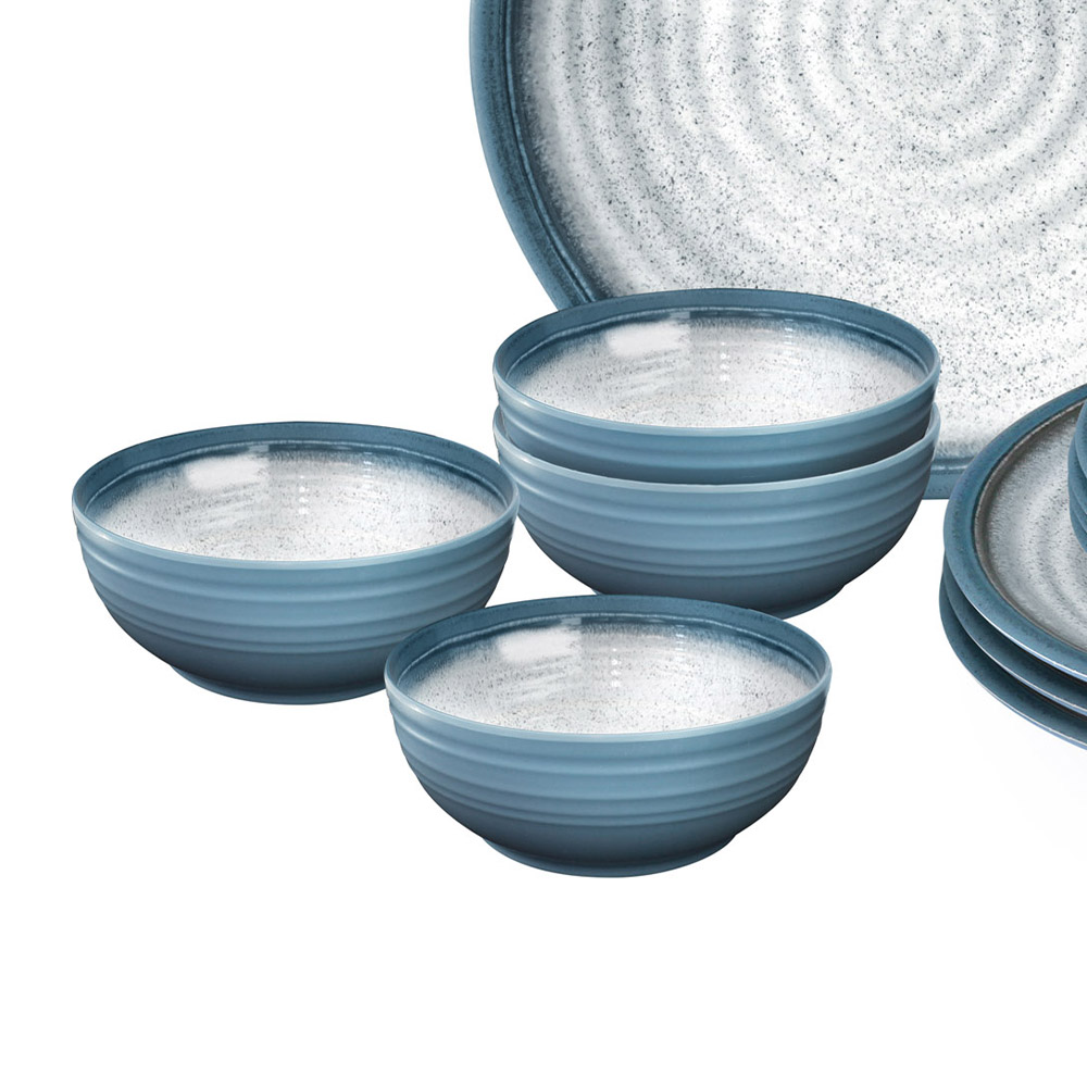 Tableware set - Brunner Melamine And Stone Crockery Set Midday Tuscany 12 Pieces