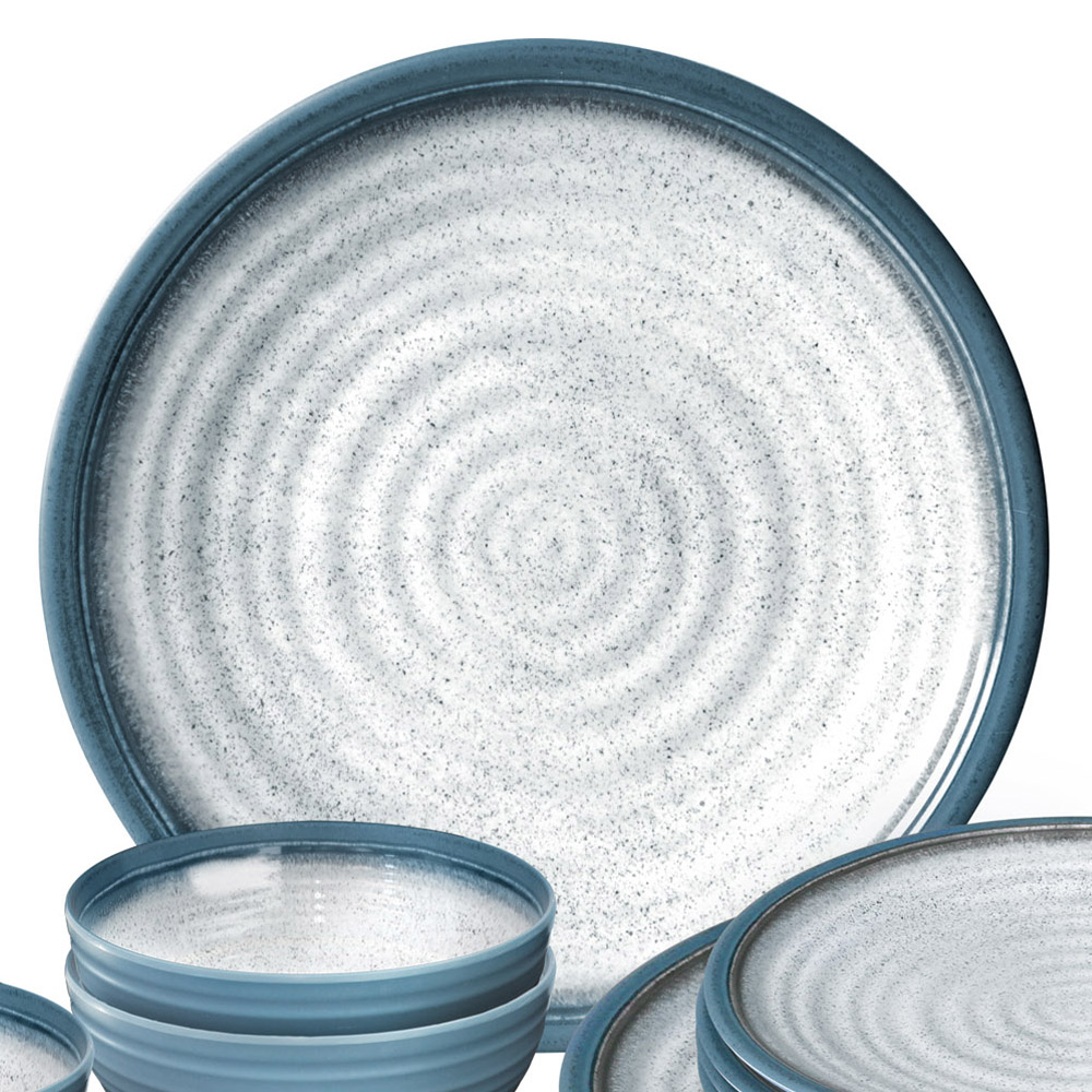 Tableware set - Brunner Melamine And Stone Crockery Set Midday Tuscany 12 Pieces