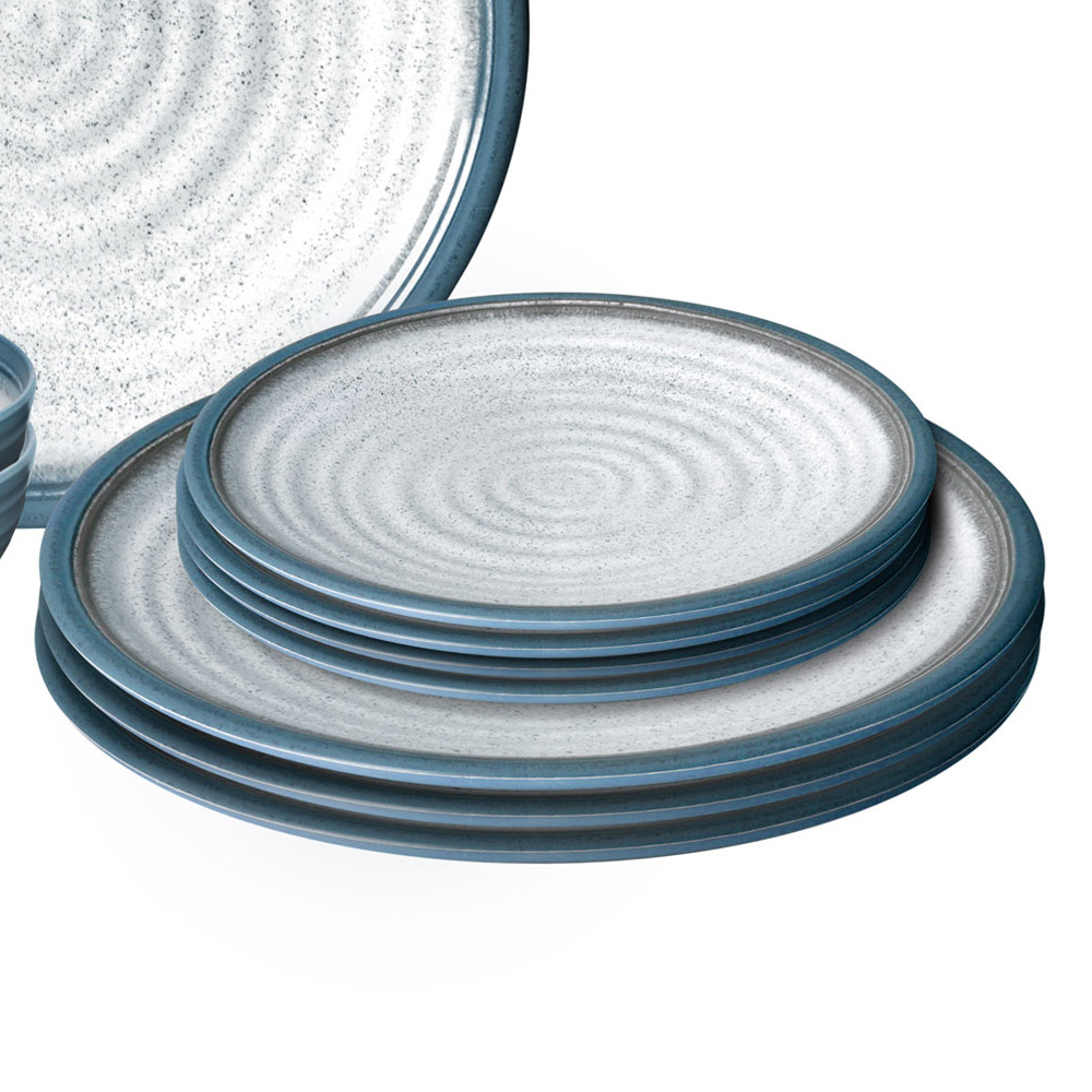 Tableware set - Brunner Melamine And Stone Crockery Set Midday Tuscany 12 Pieces