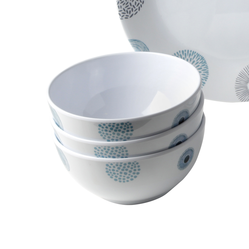 Tableware set - Brunner Midday Deep Sea 12pc Melamine Dinnerware Set