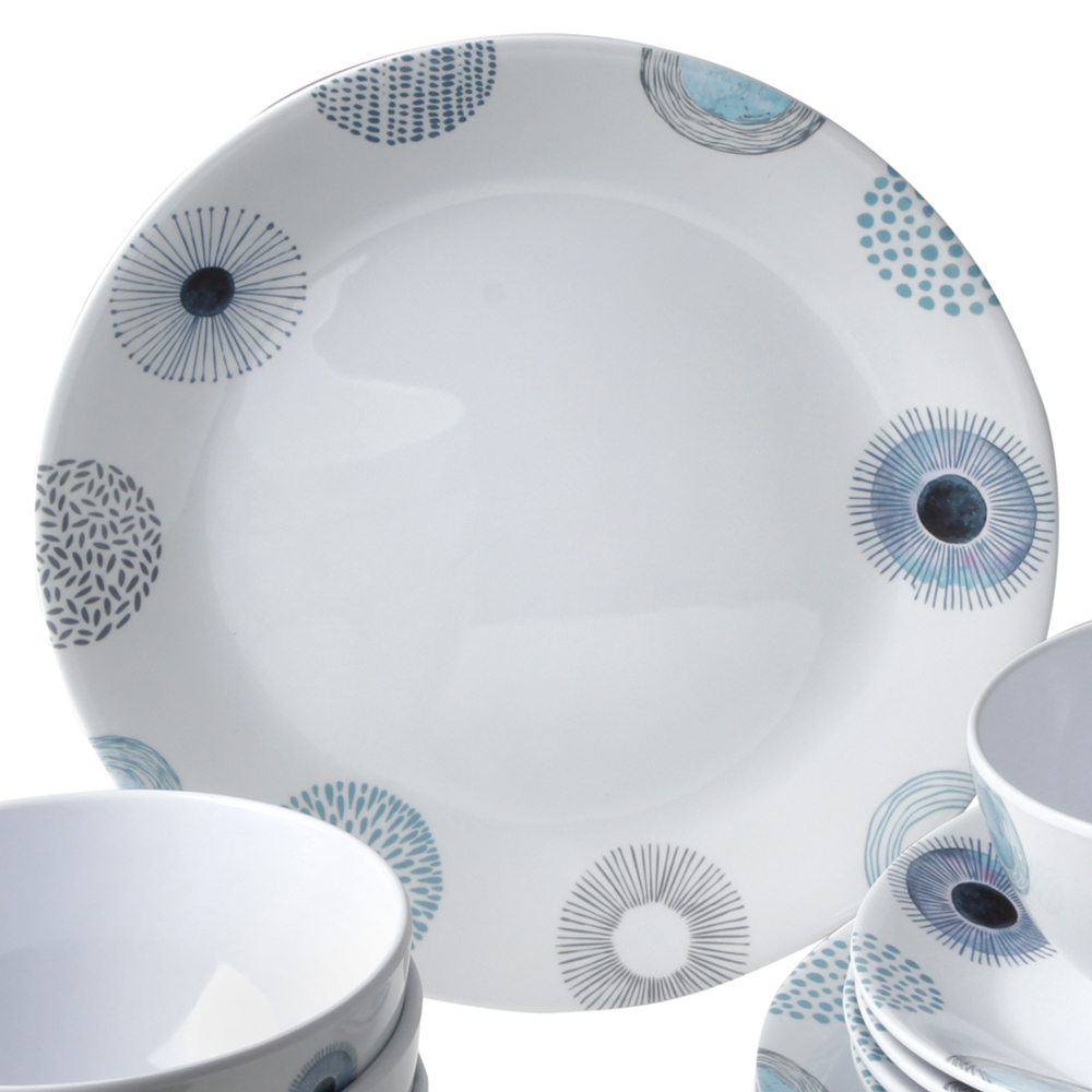 Tableware set - Brunner Midday Deep Sea 12pc Melamine Dinnerware Set