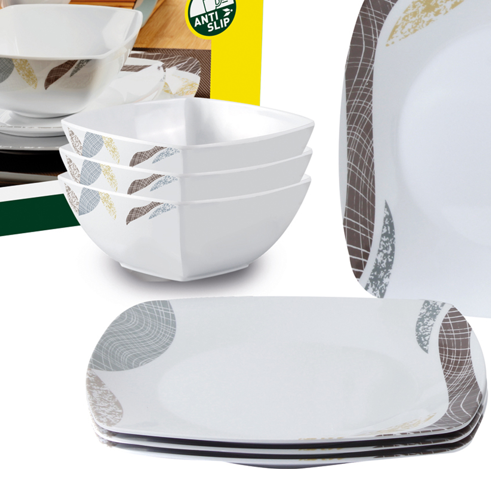 Tableware set - Brunner Midday Khadì Melamine Dinnerware Set 12pcs