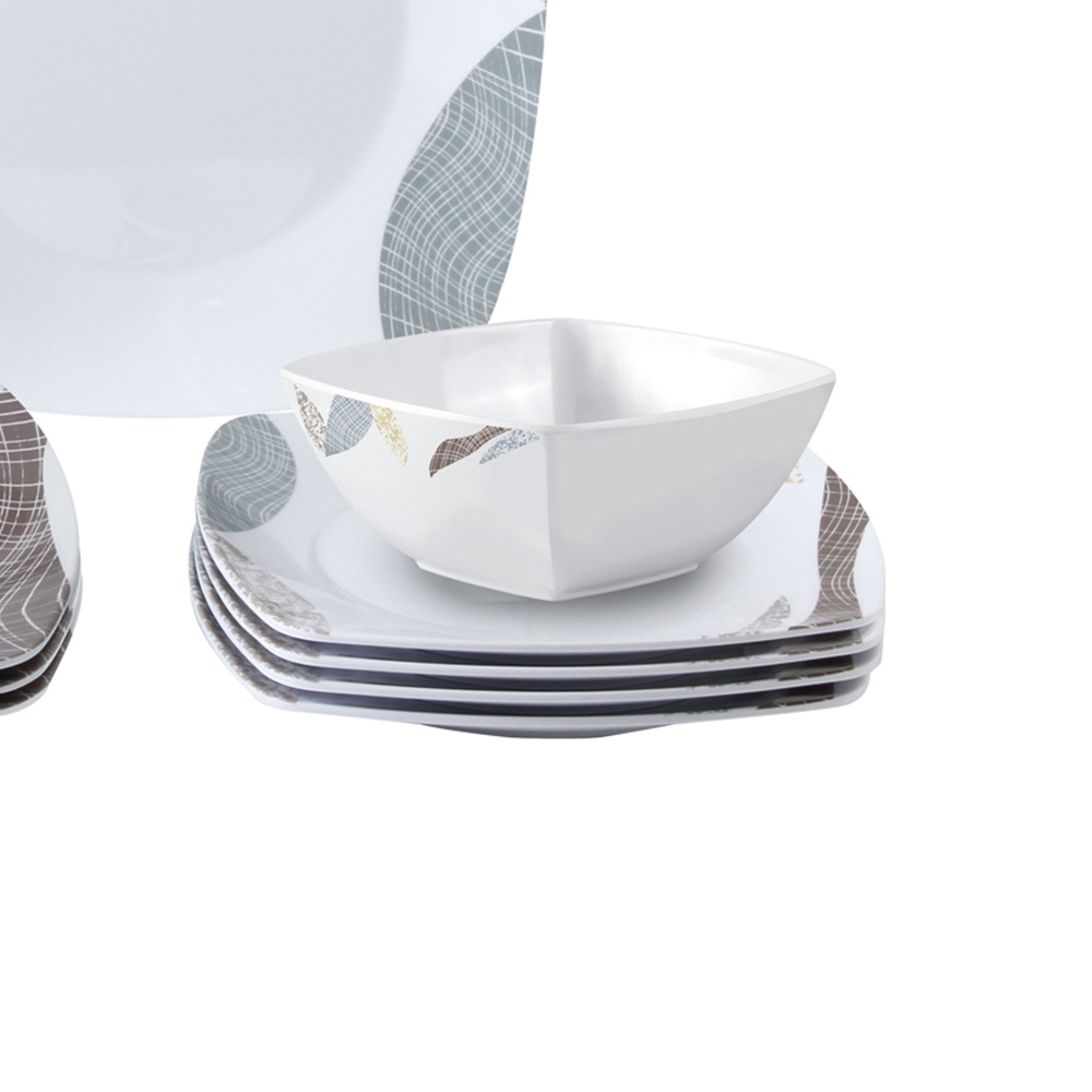 Tableware set - Brunner Midday Khadì Melamine Dinnerware Set 12pcs