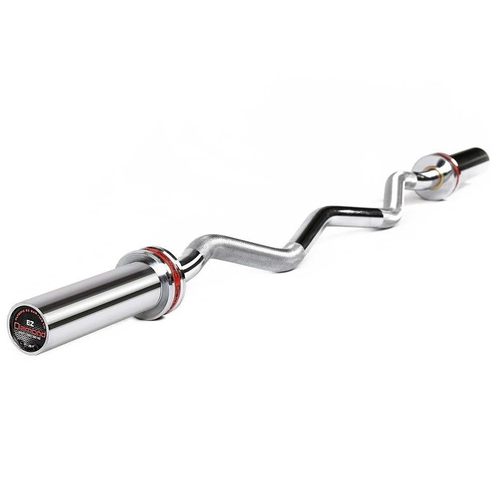 Barbells - Diamond Ez Olympic Curl Chrome Barbell 120cm With Bushings