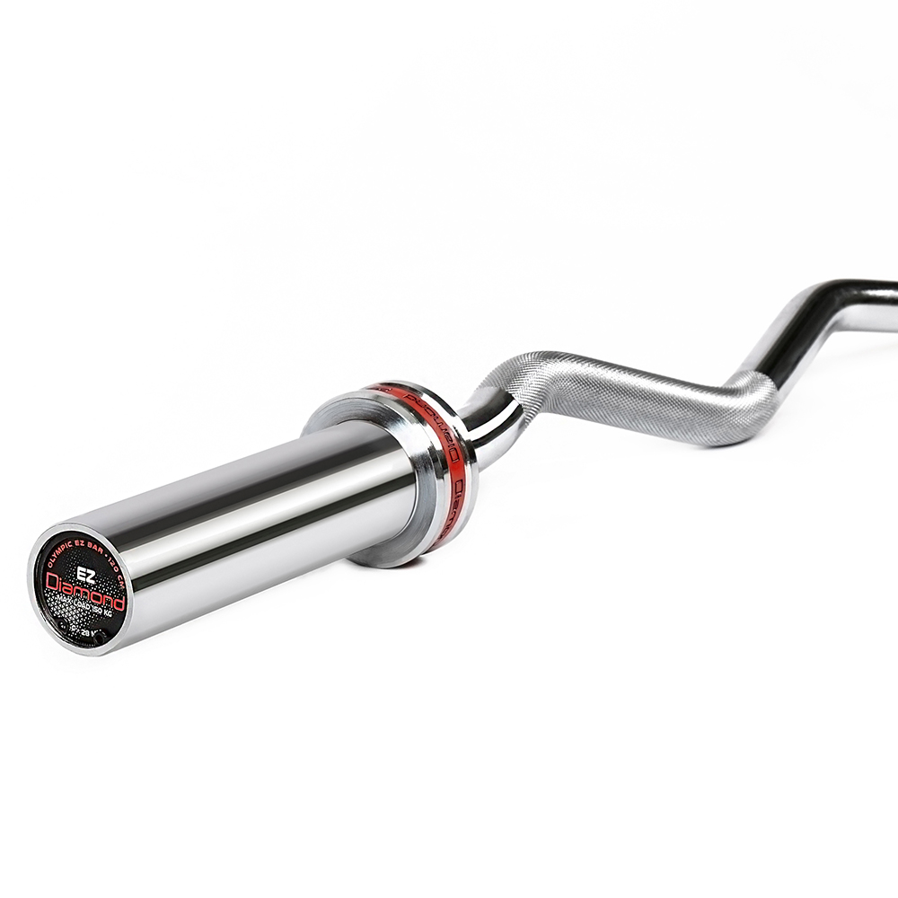 Barbells - Diamond Ez Olympic Curl Chrome Barbell 120cm With Bushings