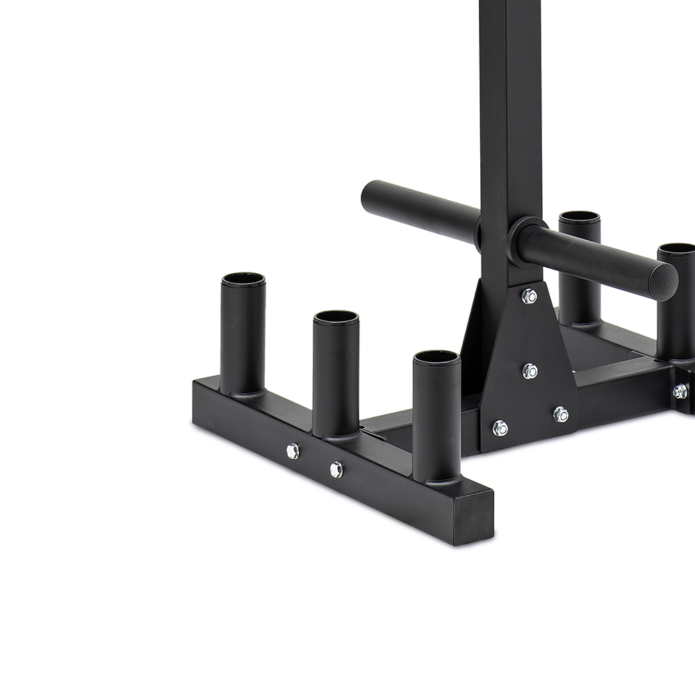 Weights Rack and Dumbbells - Diamond Disc Rack Bumper And Barbells 6 Arms 60 X 60 X 126 Cm