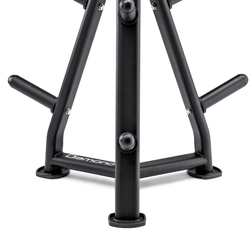 Weights Rack and Dumbbells - Diamond Olympic Disc Rack 9 Arms 60x60x100cm