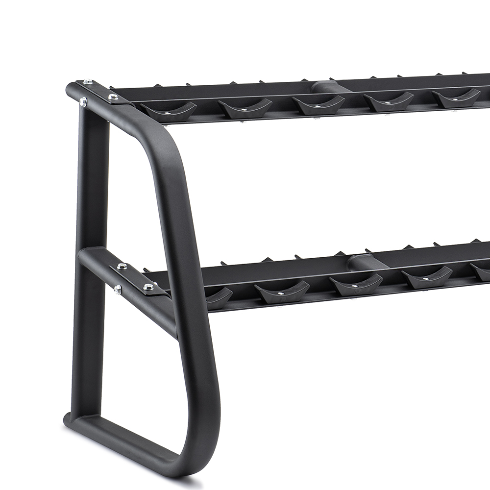 Weights Rack and Dumbbells - Diamond Dumbbell Rack 2 Shelves 10 Pairs Dumbbells 230 X 74 X 90 Cm