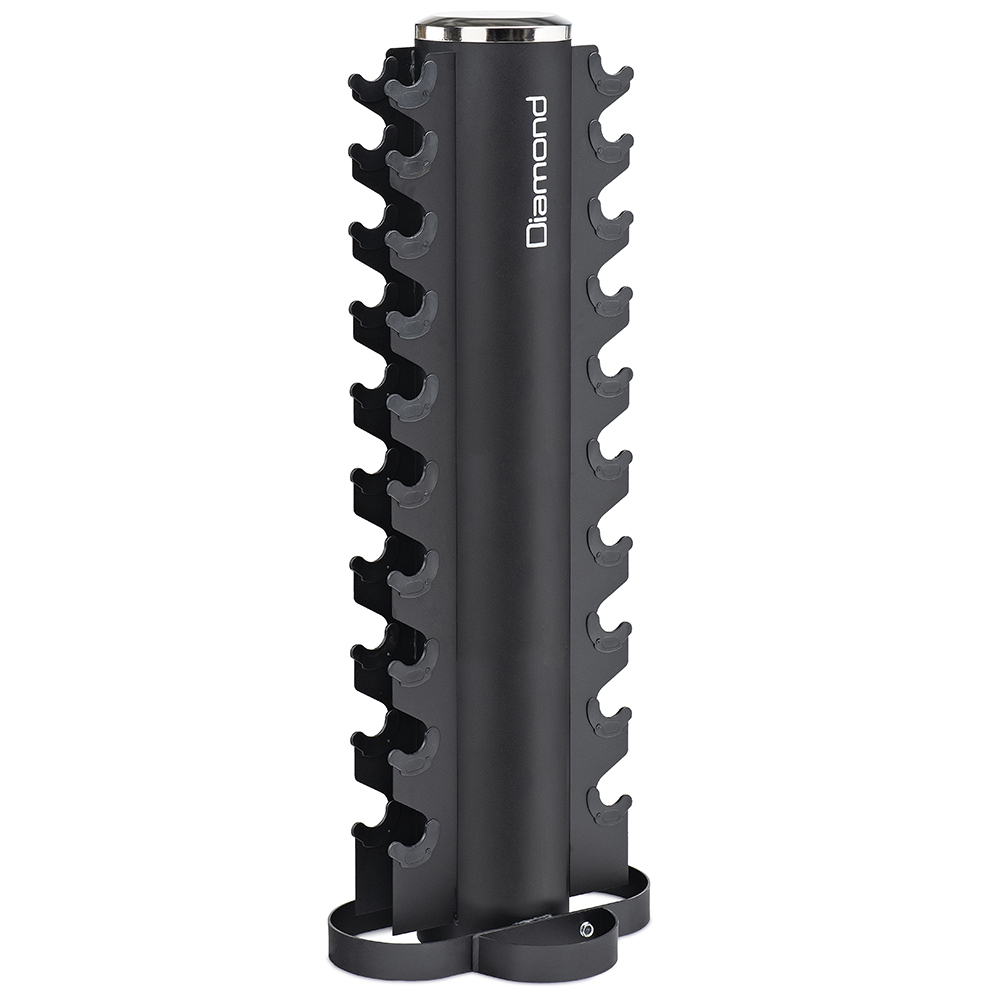Weights Rack and Dumbbells - Diamond Vertical Dumbbell Rack 10 Pairs Of Dumbbells 50 X 42 X 126 Cm