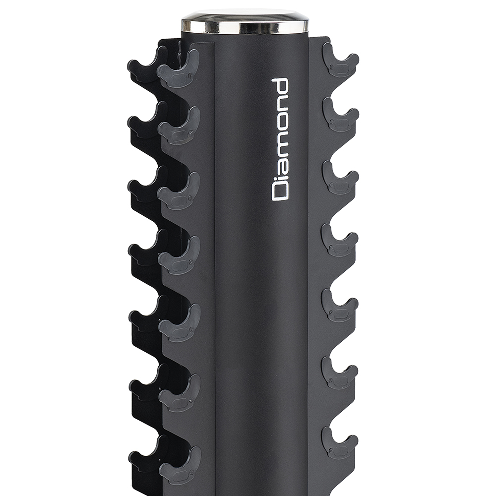 Weights Rack and Dumbbells - Diamond Vertical Dumbbell Rack 10 Pairs Of Dumbbells 50 X 42 X 126 Cm