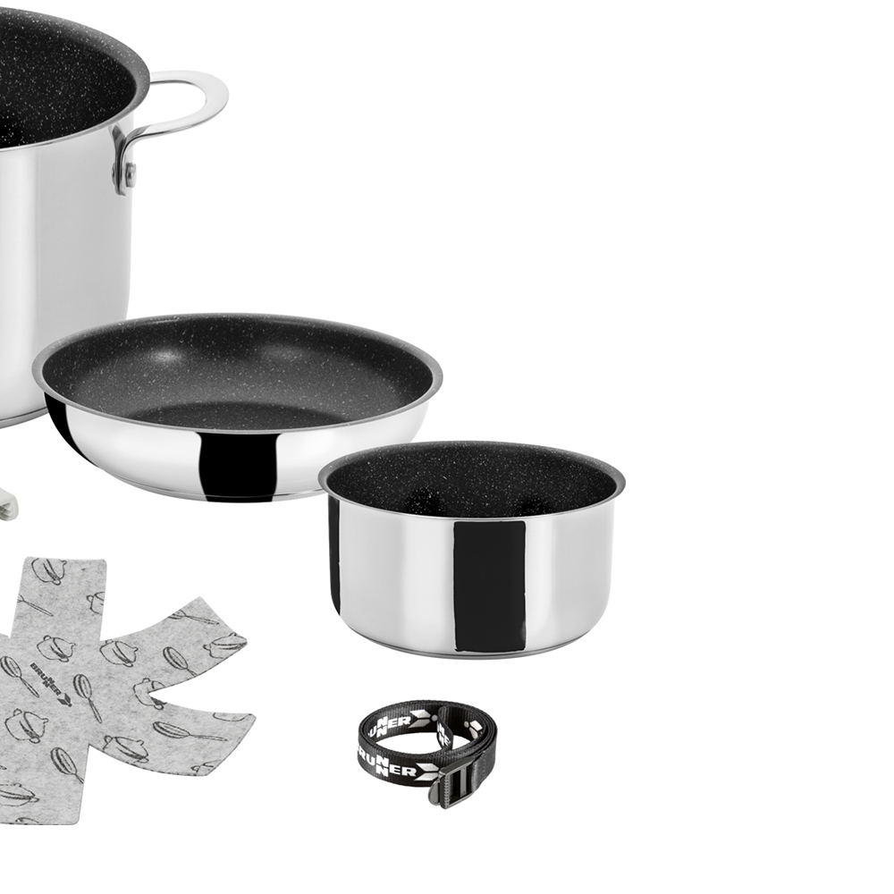 Pots and Pans - Brunner Set Of Pots Academy High Ng 7+1 Ø 22cm