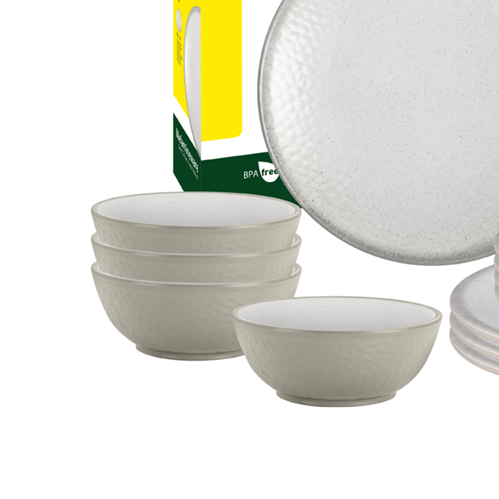 Service de table - Brunner Service De Table En Mélamine Midday Amadè 12 Pièces