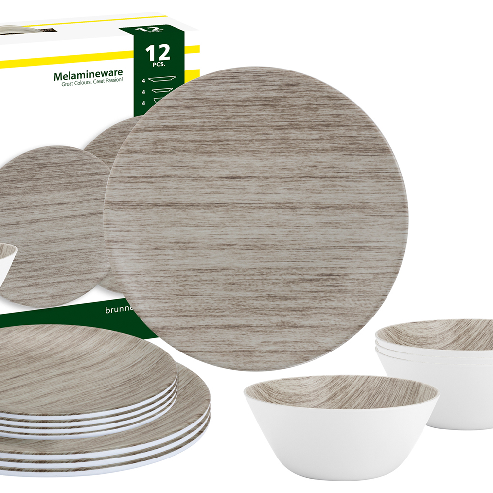 Tableware set - Brunner Sequoia Melamine Dinnerware Set 16 Pieces