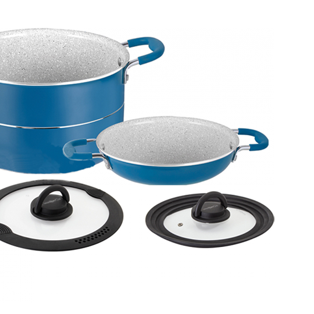 Set di stoviglie - Brunner Set Di Pentole Carezza 7+1 Ø 22 Cm