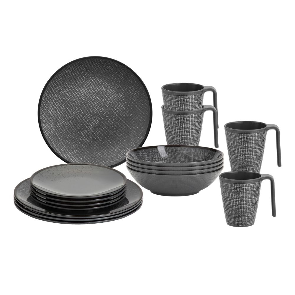 Tableware set - Brunner Melamine Dinnerware Set Lunch Box Cottery 16pcs