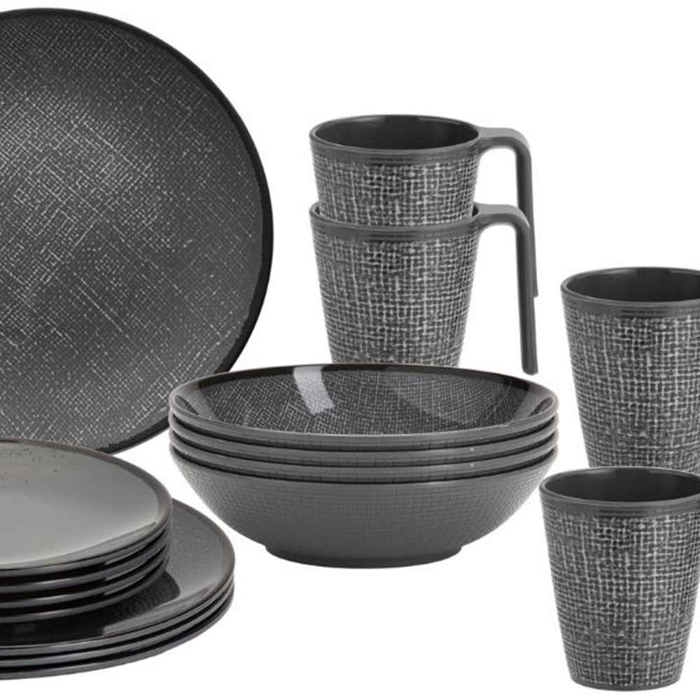 Tableware set - Brunner Melamine Dinnerware Set Lunch Box Cottery 16pcs