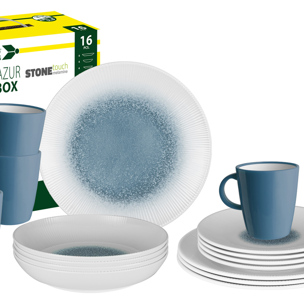 Tableware set - Brunner Melamine Dinnerware Set Lunch Box Meteore 16pcs