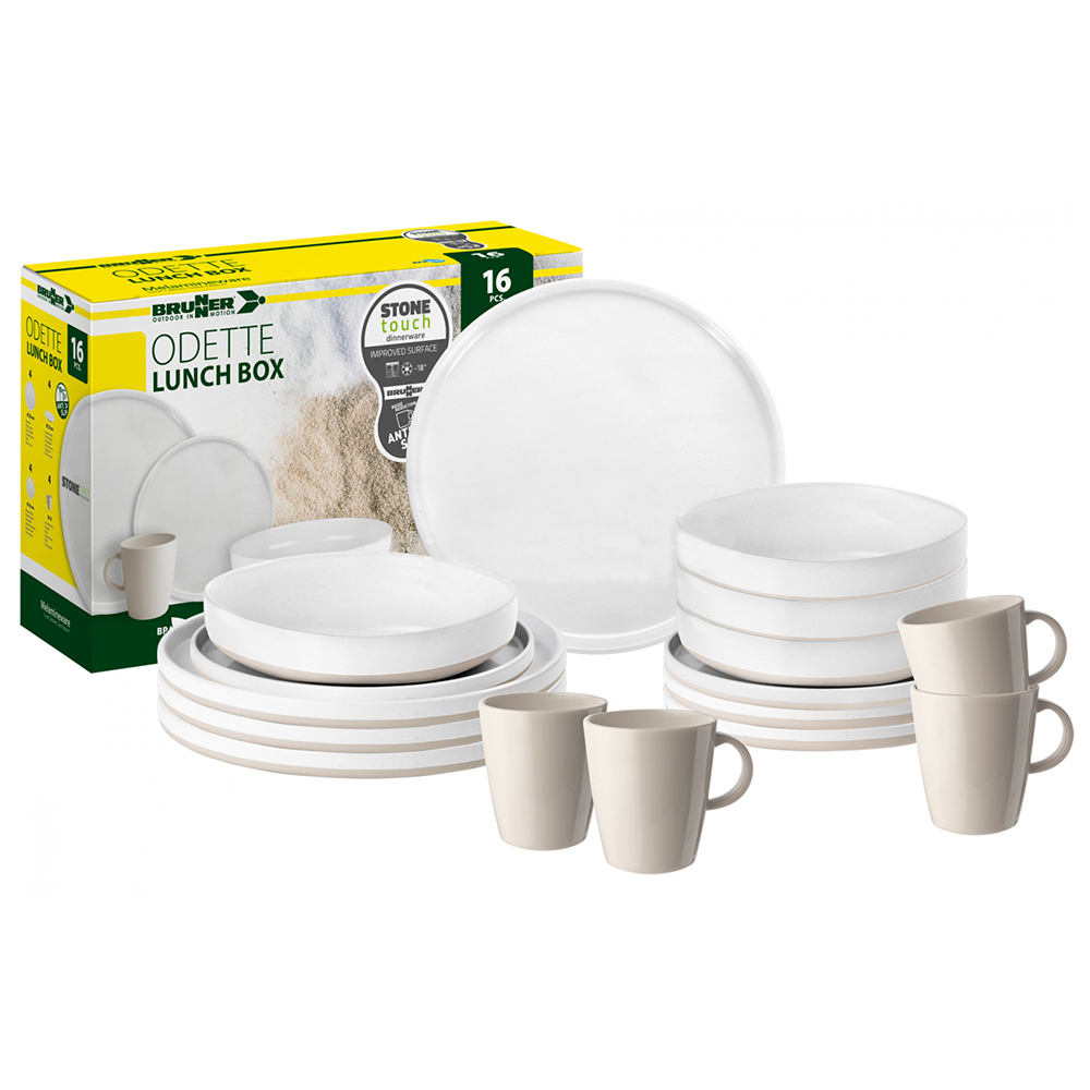 Tableware set - Brunner Odette Melamine Lunch Box Dinnerware Set 16pcs