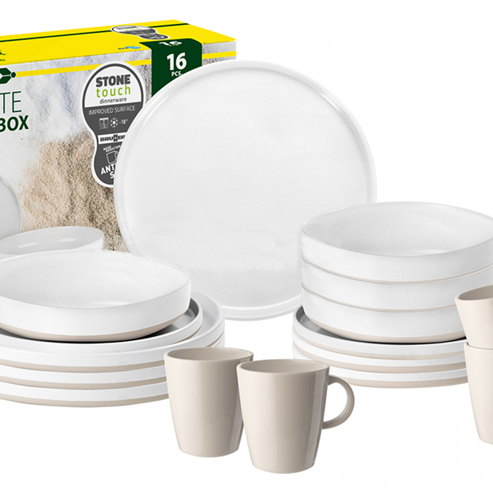 Tableware set - Brunner Odette Melamine Lunch Box Dinnerware Set 16pcs