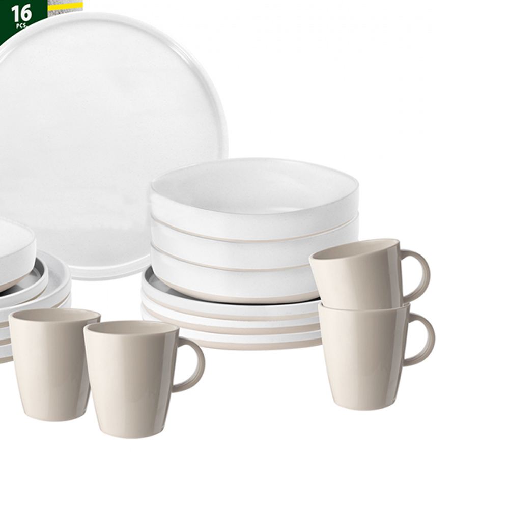 Tableware set - Brunner Odette Melamine Lunch Box Dinnerware Set 16pcs